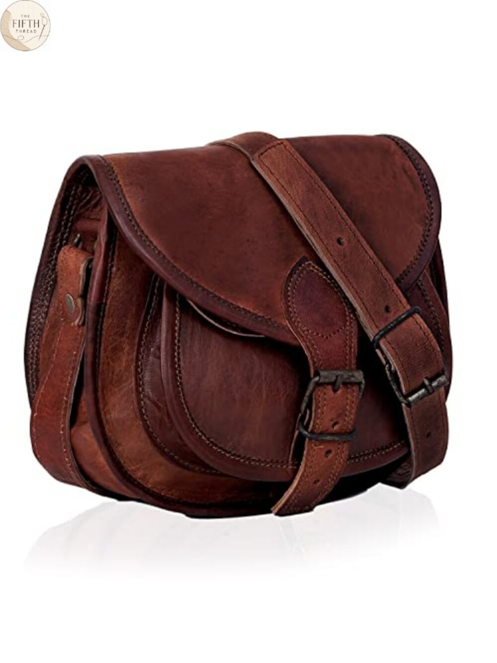 Vintage Genuine Leather Crossbody Shoulder Bag Handmade Purse